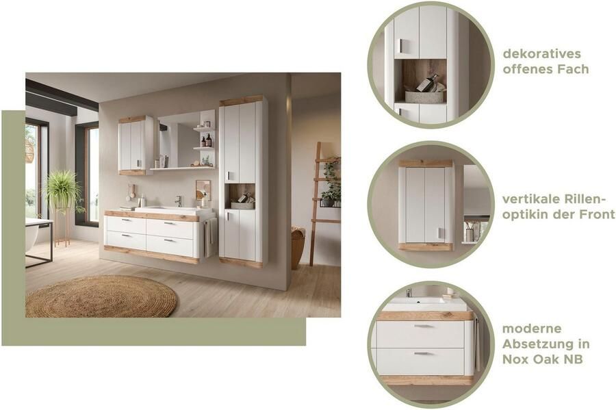 Home affaire Hangend kastje Landsby breedte 45 cm 1 deur (deur aanslag verwisselbaar) 1 legplank (1 stuk) - Foto 4