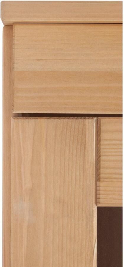 Home affaire Hangend kastje met glasdeur Oslo 100 cm breed van massief grenen met 2 glasdeuren metalen grepen - Foto 5