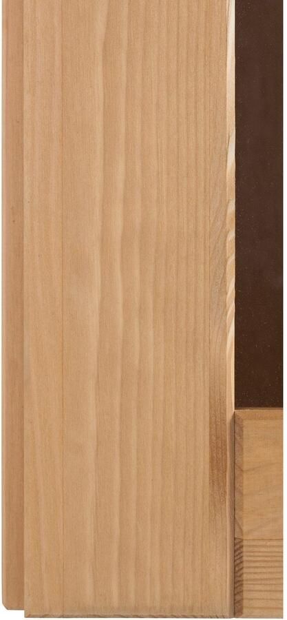 Home affaire Hangend kastje met glasdeur Oslo 100 cm breed van massief grenen met 2 glasdeuren metalen grepen - Foto 6