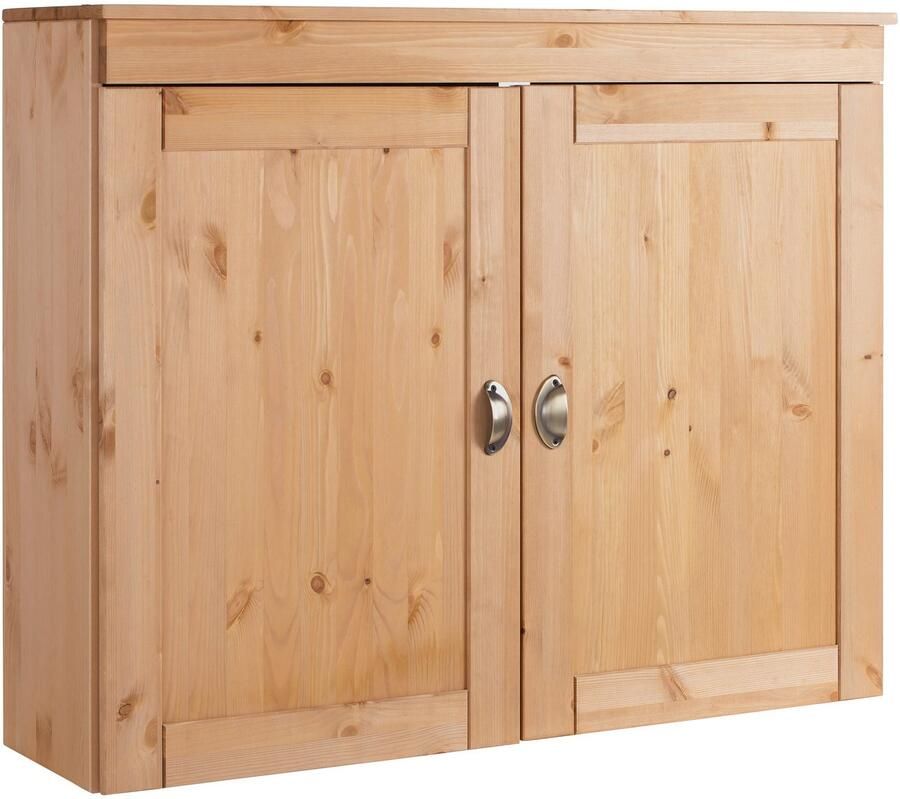 Home affaire Hangend kastje Oslo 100 cm breed massief grenen 2 deuren metalen grepen landhuis-look