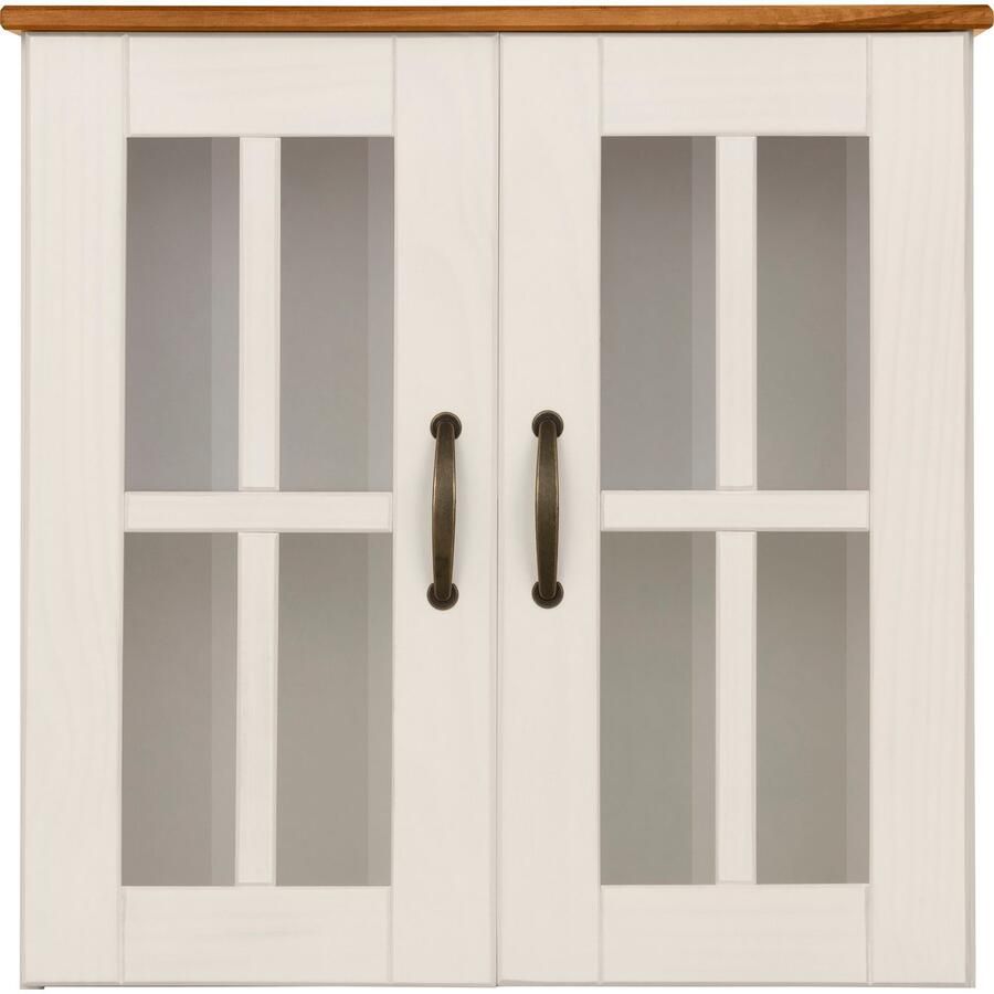 Home affaire Hangend kastje Rodby Massief FSC -gecertificeerd hout grepen metaal breedte 60 cm hoogte 60 cm