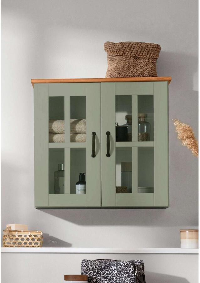 Home affaire Hangend kastje Rodby Massief FSC -gecertificeerd hout grepen metaal breedte 60 cm hoogte 60 cm - Foto 4