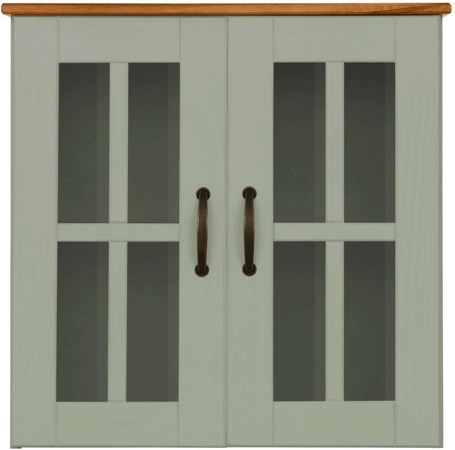 Home affaire Hangend kastje Rodby Massief FSC -gecertificeerd hout grepen metaal breedte 60 cm hoogte 60 cm