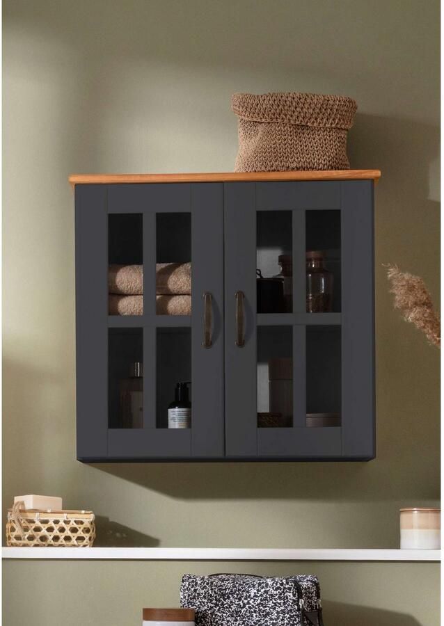 Home affaire Hangend kastje Rodby Massief FSC -gecertificeerd hout grepen metaal breedte 60 cm hoogte 60 cm - Foto 4