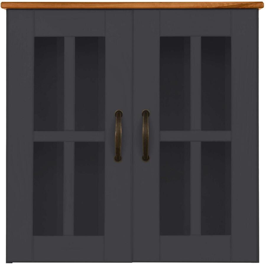 Home affaire Hangend kastje Rodby Massief FSC -gecertificeerd hout grepen metaal breedte 60 cm hoogte 60 cm