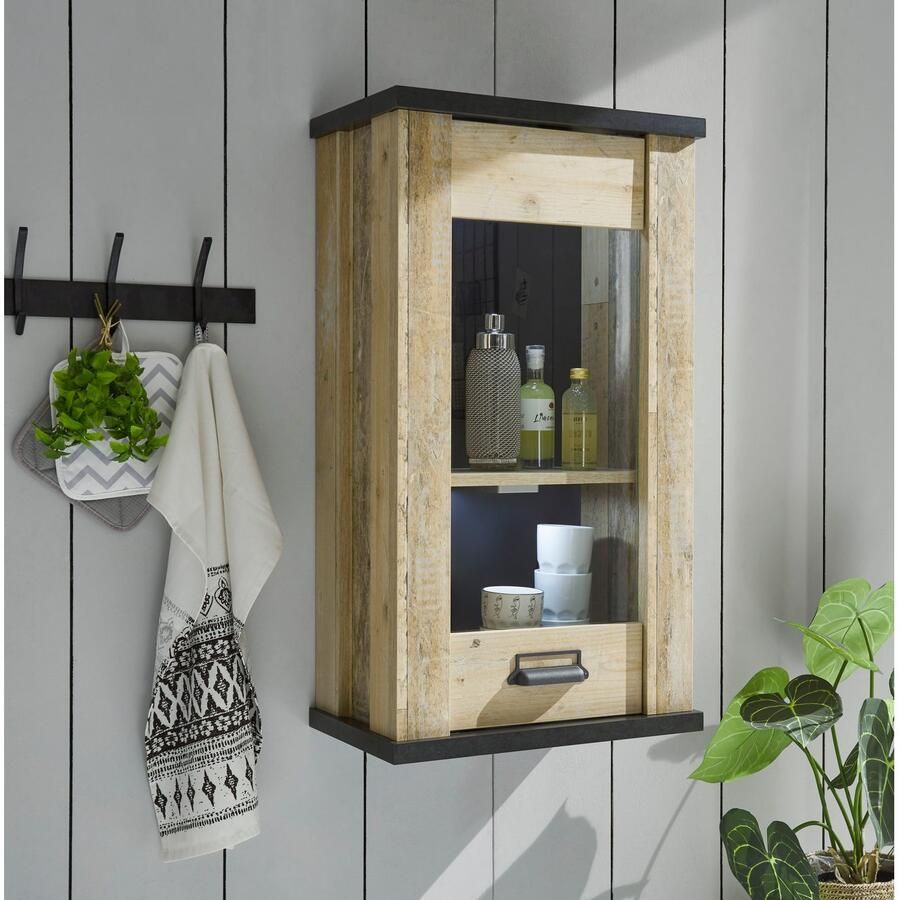 Home affaire Hangend kastje Sherwood met apothekersgreep van metaal hoogte 90 cm - Foto 2