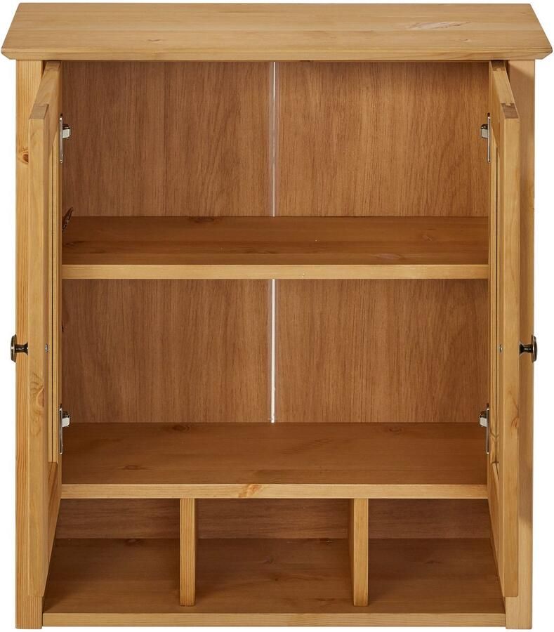 Home affaire Hangkast Vili Badkamerkast met glazen deuren breedte 60 cm van massief hout - Foto 3