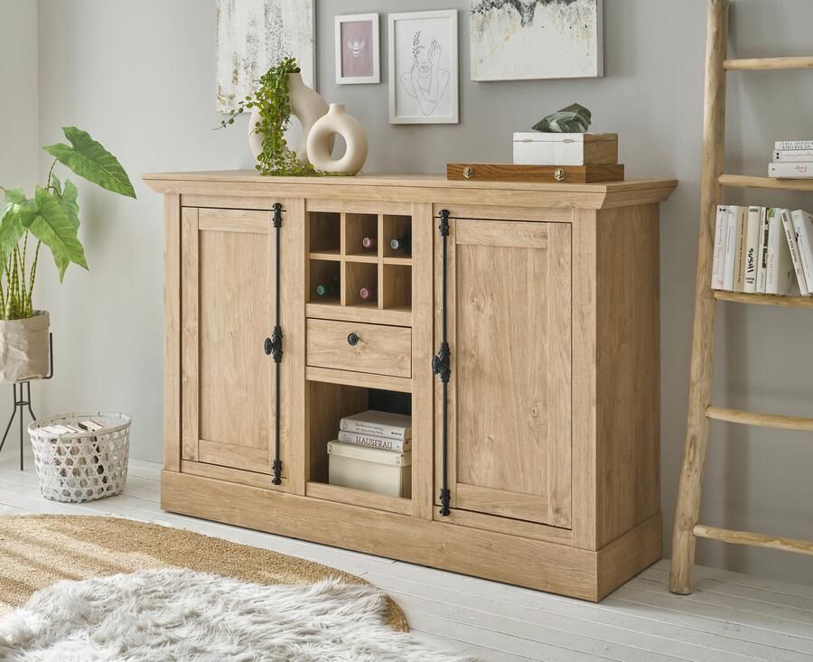 Home affaire Highboard Cornwall commode in landelijke stijl kast sideboard eiken decor (1 stuk) - Foto 8