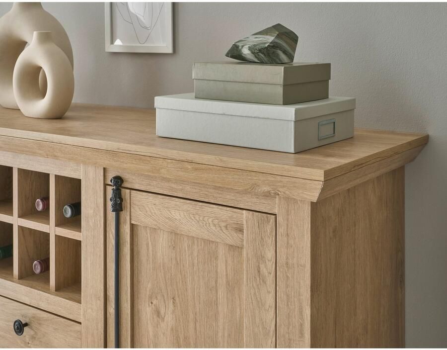 Home affaire Highboard Cornwall commode in landelijke stijl kast sideboard eiken decor (1 stuk)