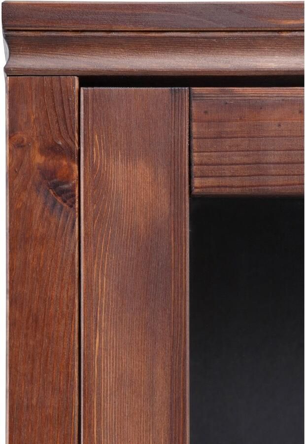 Home affaire Highboard Gotland Vitrine breedte 101 cm deuren met glazen inzetstukken van massief dennenhout - Foto 7
