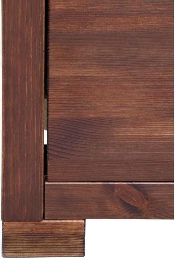 Home affaire Highboard Gotland Vitrine breedte 101 cm deuren met glazen inzetstukken van massief dennenhout - Foto 9