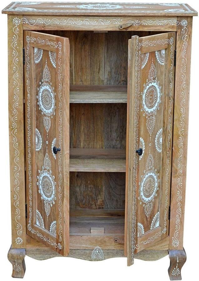 Home affaire Highboard Gullaba Commode handgeschilderd breedte hoogte 80 120 cm - Foto 3