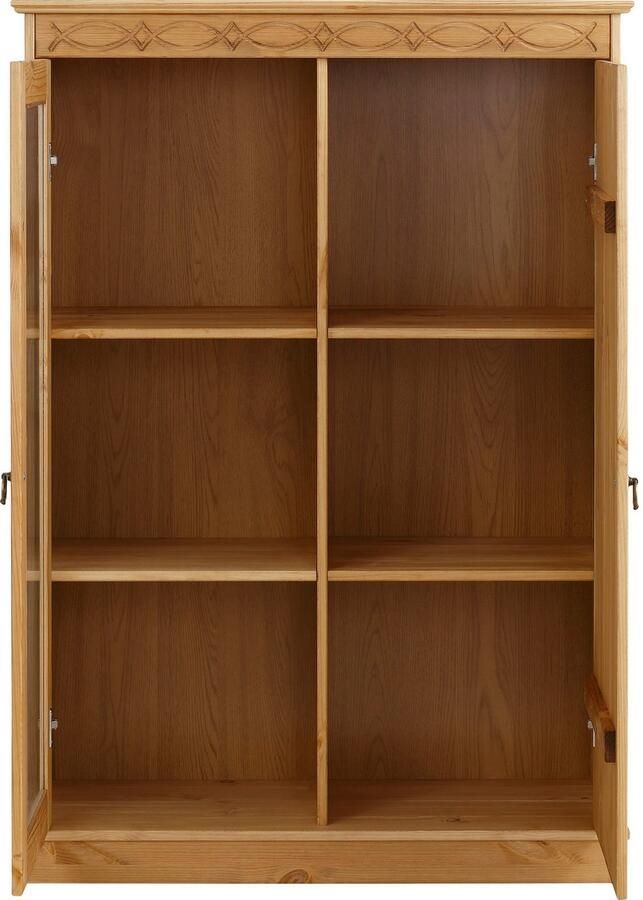 Home affaire Highboard Indra Vitrine breedte 85 cm van massief grenen - Foto 2