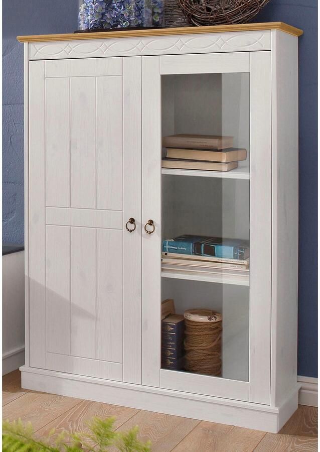 Home affaire Highboard Indra Vitrine breedte 85 cm van massief grenen - Foto 10