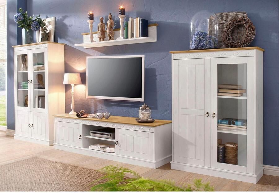 Home affaire Highboard Indra Vitrine breedte 85 cm van massief grenen - Foto 4