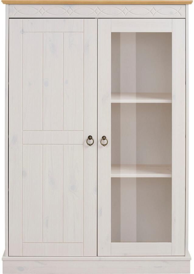 Home affaire Highboard Indra Vitrine breedte 85 cm van massief grenen - Foto 2