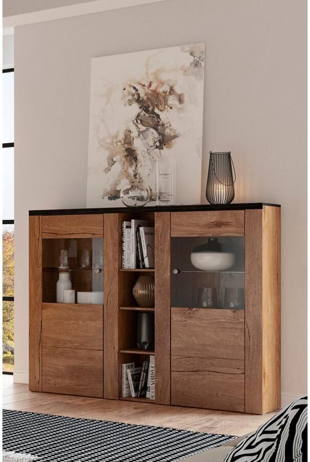 Home affaire Highboard Larona tijdloze hoge commode met 2 deuren deurkast hoogte 129 5 cm - Foto 5