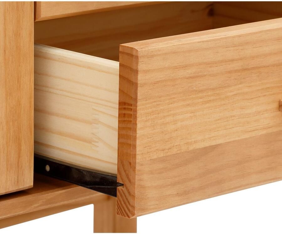 Home affaire Highboard Linz Opbergkast met rotan vlechtwerk op de deurfronten massief hout - Foto 7