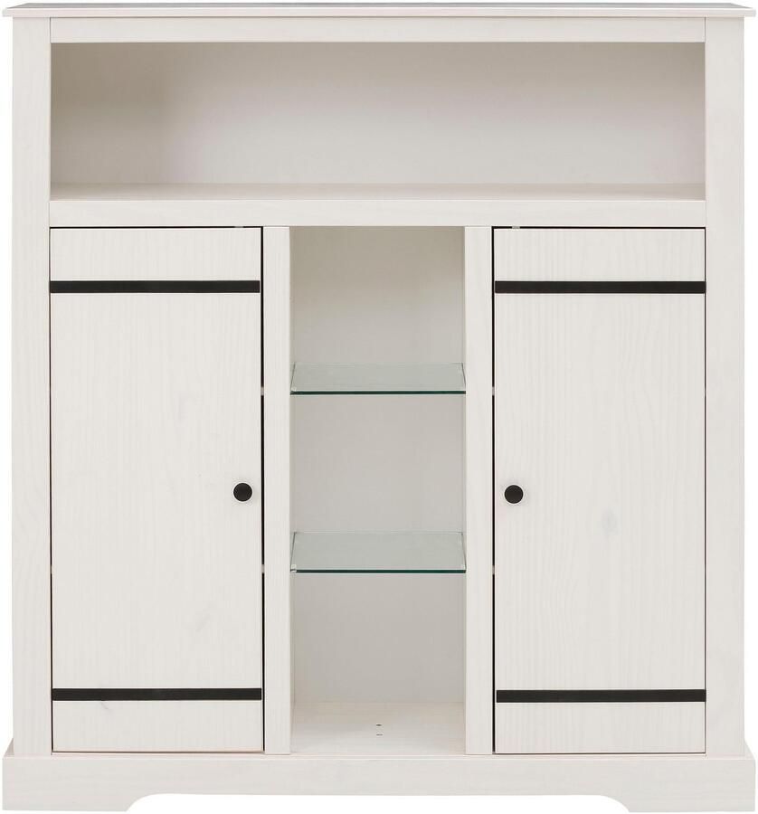 Home affaire Highboard Loki Opbergkast van massief dennenhout breedte 120 cm - Foto 3