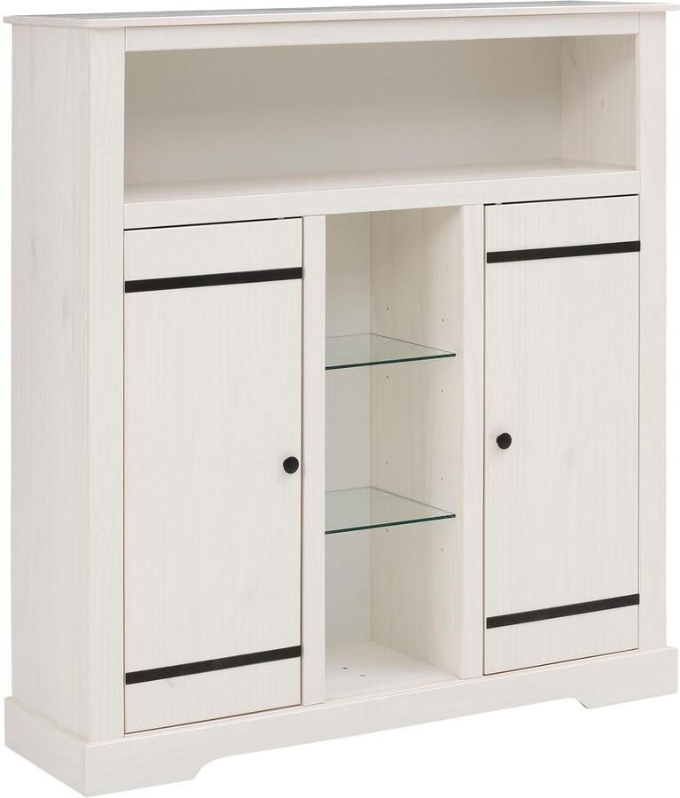 Home affaire Highboard Loki Opbergkast van massief dennenhout breedte 120 cm - Foto 5