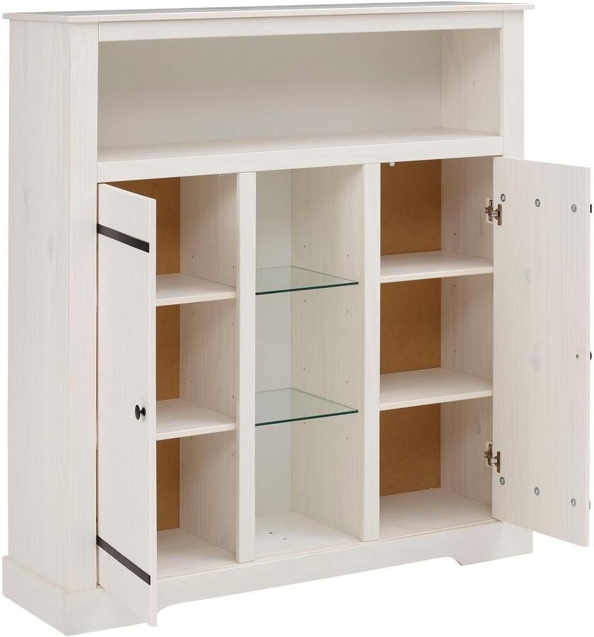 Home affaire Highboard Loki Opbergkast van massief dennenhout breedte 120 cm - Foto 2