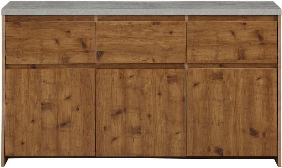 Home affaire Highboard Maribo Commode in moderne landhuisstijl met betonnen bovenblad breedte 140 cm - Foto 5