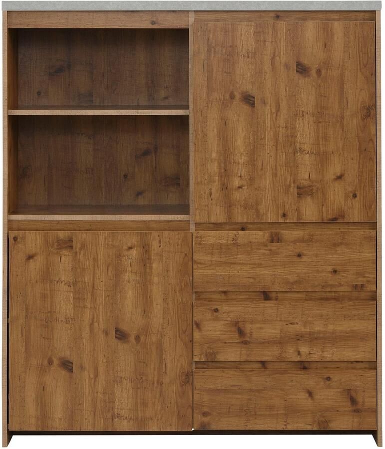 Home affaire Highboard Maribo Opbergkast in moderne landelijke stijl breedte 125 cm - Foto 4