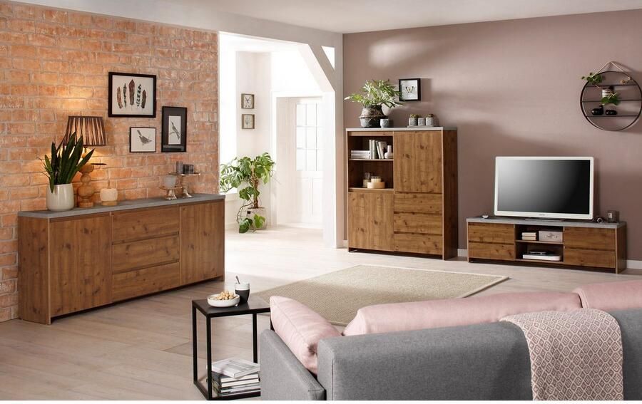 Home affaire Highboard Maribo Opbergkast in moderne landelijke stijl breedte 125 cm - Foto 8