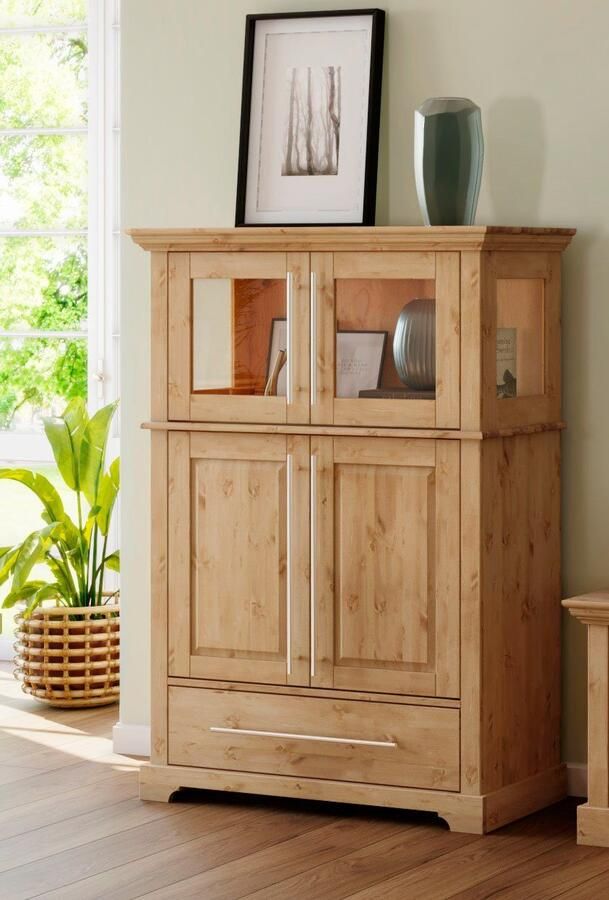 Home affaire Highboard Meliss Breedte 94 cm 4-deurs met lade massief grenen FSC - Foto 5