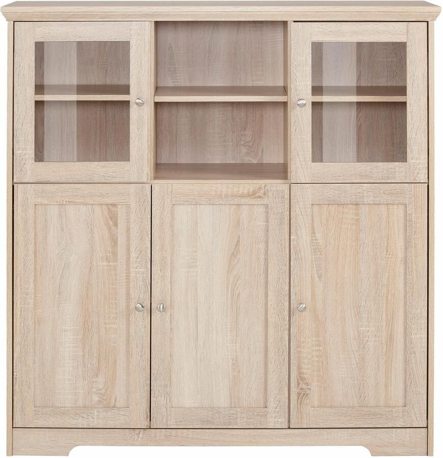 Home affaire Highboard Nanna Vitrine in eikenlook breedte 118 cm - Foto 6