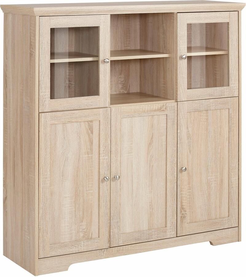 Home affaire Highboard Nanna Vitrine in eikenlook breedte 118 cm - Foto 3