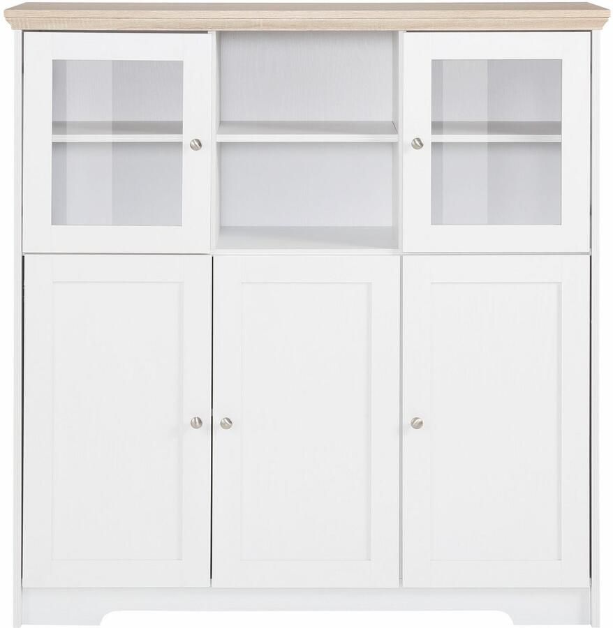 Home affaire Highboard Nanna Vitrine in eikenlook breedte 118 cm - Foto 3