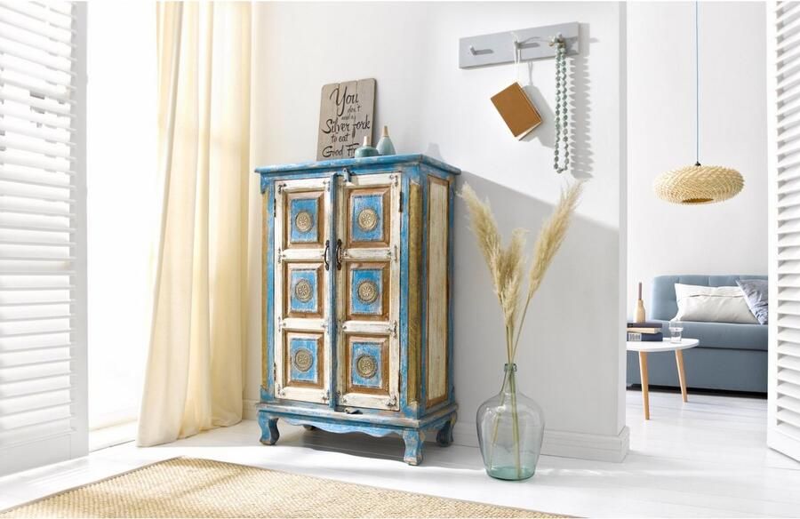 Home affaire Highboard Opbergkast hoogte 120 cm met verfijnde houtsnijwerk - Foto 7