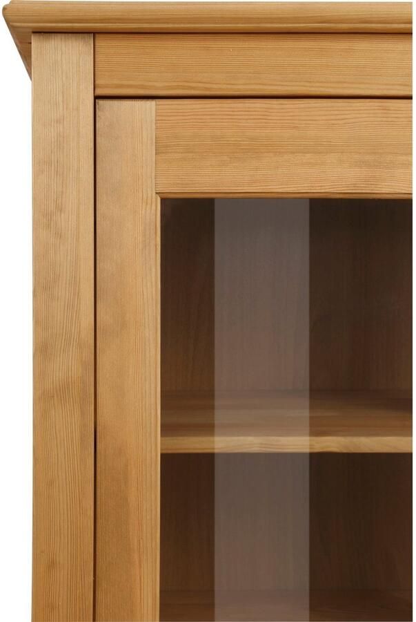 Home affaire Highboard Rauna Vitrine breedte 111 6 cm van massief dennenhout - Foto 5