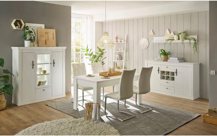 Home affaire Highboard Ravenna in romantische landelijke stijl grepen van metaal hoogte 146 cm - Foto 7