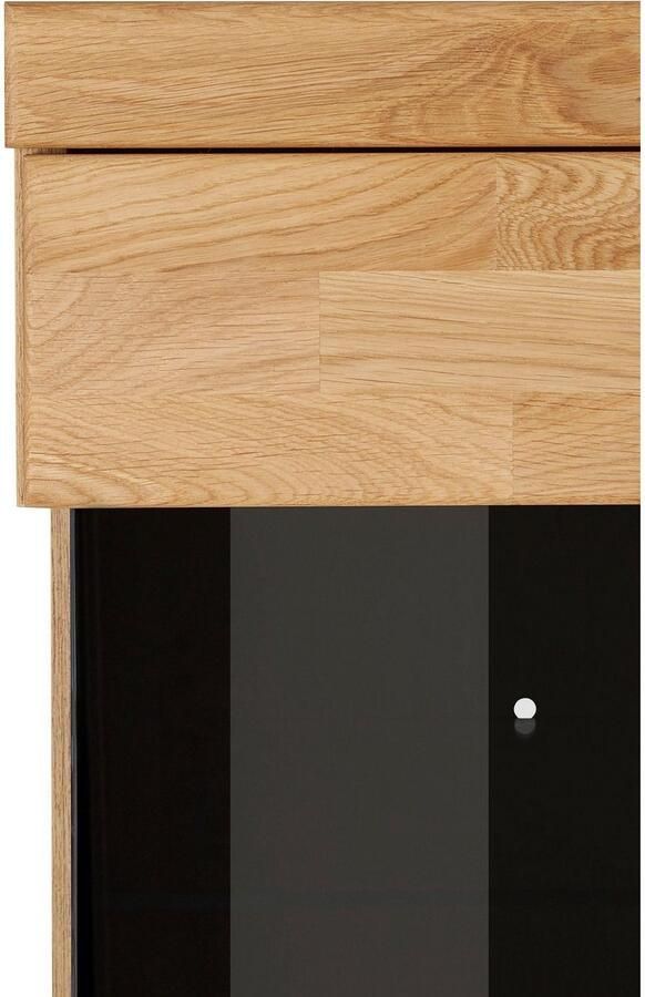 Home affaire Highboard Ribe 125cm breed 115cm hoog fronten massief hout 5 deuren 3 lades Hout massief houtmateriaal metalen handgrepen 10 vakken planken verstelbaar - Foto 9