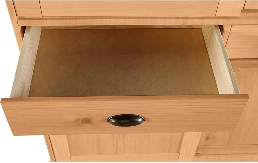 Home affaire Highboard Schröder Vitrine van massief dennenhout breedte 114 cm - Foto 8