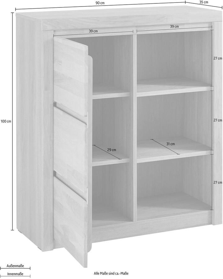 Home affaire Highboard Silkeborg Breedte 90-130 cm - Foto 3