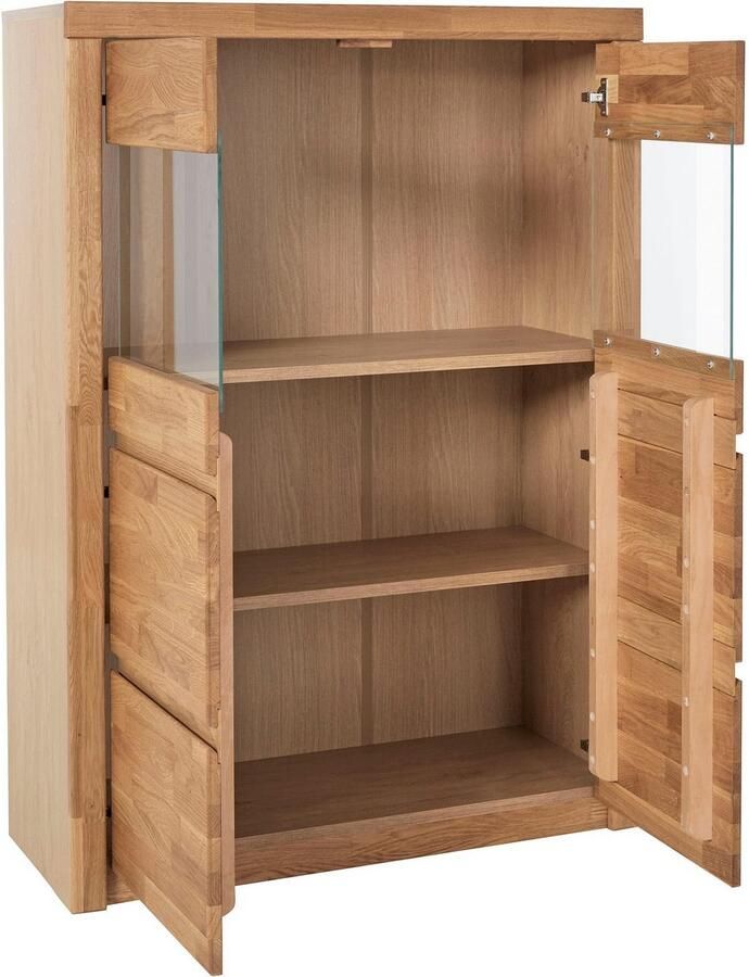 Home affaire Highboard Silkeborg mooie greeploze look gedeeltelijk massief