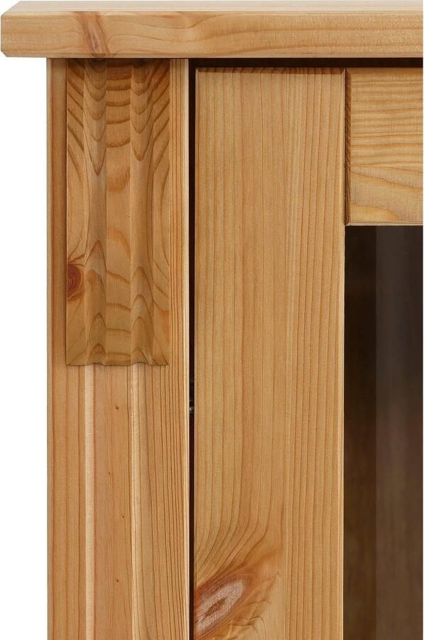 Home affaire Highboard Teresa Breedte 119 cm deuren met glazen inzetstukken van massief grenen FSC - Foto 8