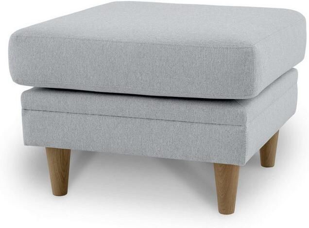 Home affaire Hocker Arellano breedte 63 cm klassiek ontwerp met massief houten voeten fijn geweven stof - Foto 5