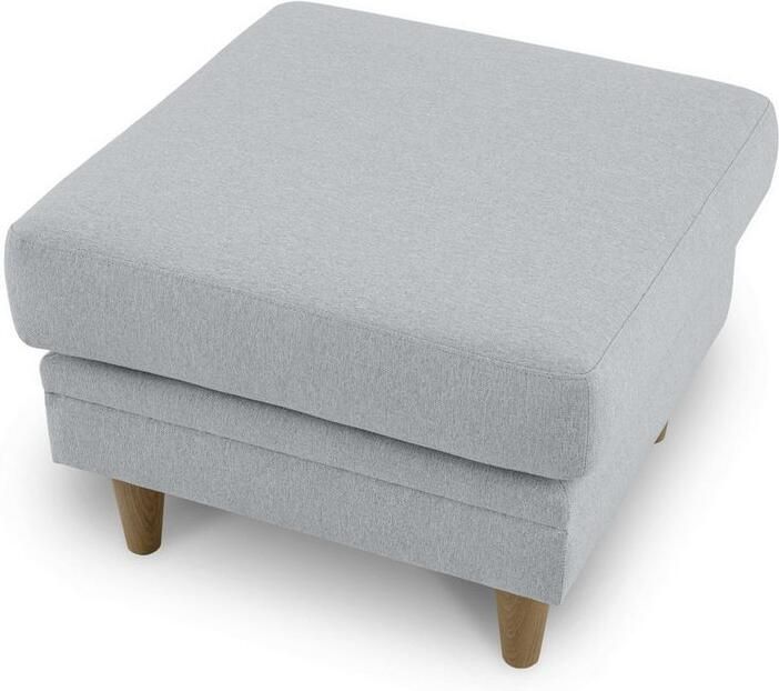 Home affaire Hocker Arellano breedte 63 cm klassiek ontwerp met massief houten voeten fijn geweven stof - Foto 2