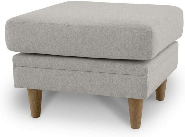 Home affaire Hocker Arellano breedte 63 cm klassiek ontwerp met massief houten voeten fijn geweven stof - Foto 4