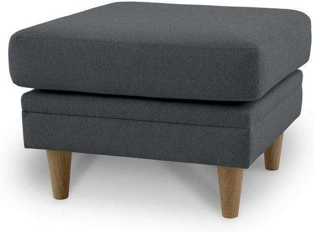 Home affaire Hocker Arellano breedte 63 cm klassiek ontwerp met massief houten voeten fijn geweven stof - Foto 5