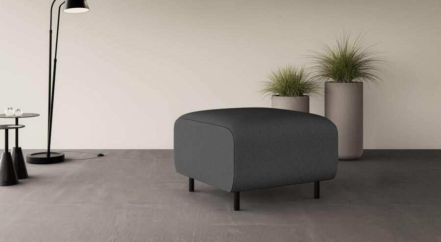 Home affaire Hocker ARROS klein met golfondersteuning afmetingen B D H: 70 70 46 cm - Foto 3