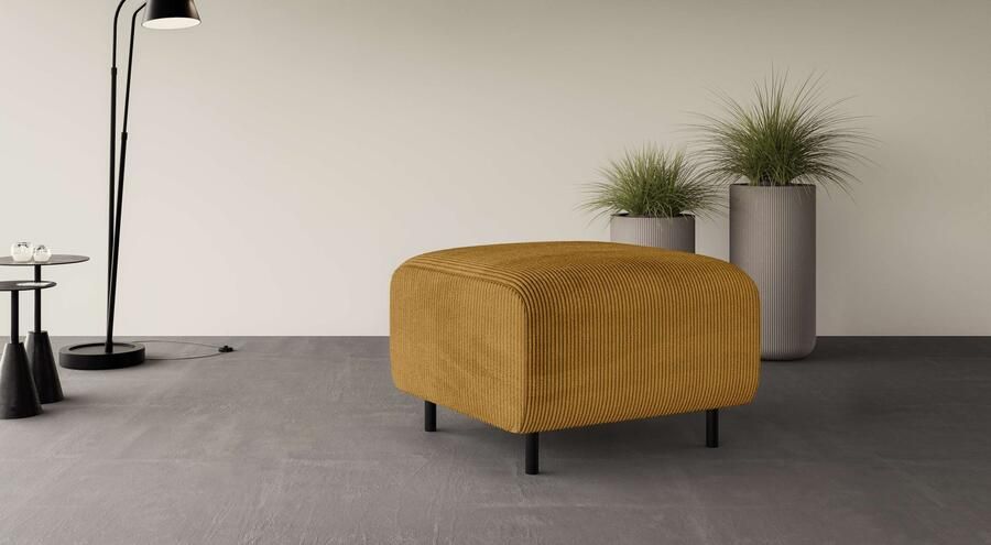 Home affaire Hocker ARROS klein met golfondersteuning afmetingen B D H: 70 70 46 cm - Foto 3