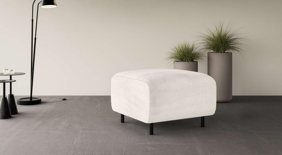 Home affaire Hocker ARROS klein met golfondersteuning afmetingen B D H: 70 70 46 cm - Foto 3