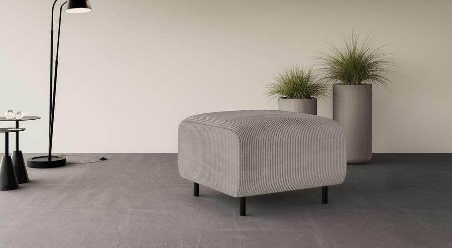 Home affaire Hocker ARROS klein met golfondersteuning afmetingen B D H: 70 70 46 cm - Foto 3