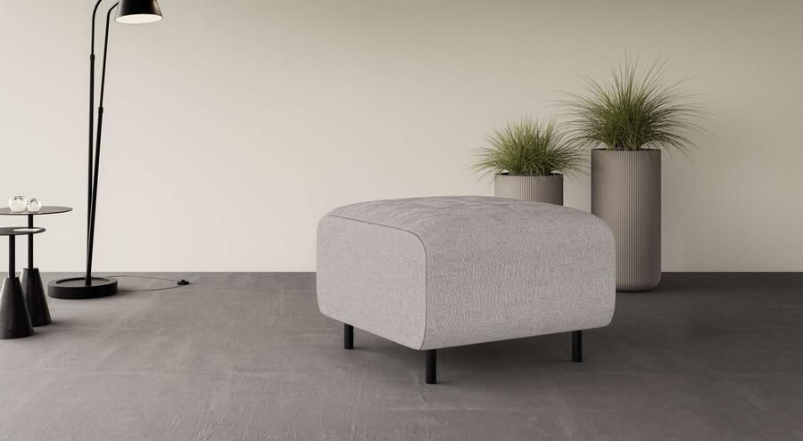 Home affaire Hocker ARROS klein met golfondersteuning afmetingen B D H: 70 70 46 cm - Foto 3