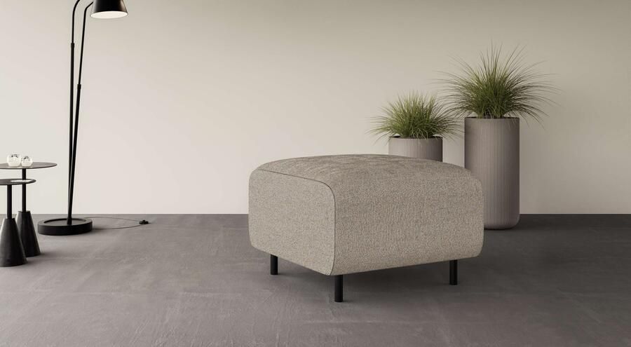 Home affaire Hocker ARROS klein met golfondersteuning afmetingen B D H: 70 70 46 cm - Foto 3